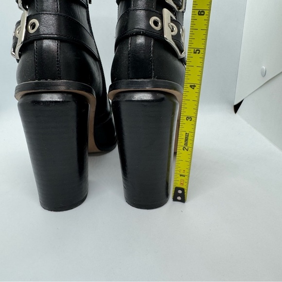 Made in Spain Sixtyseven black leather boots block  heels size 36 - Picture 6 of 11